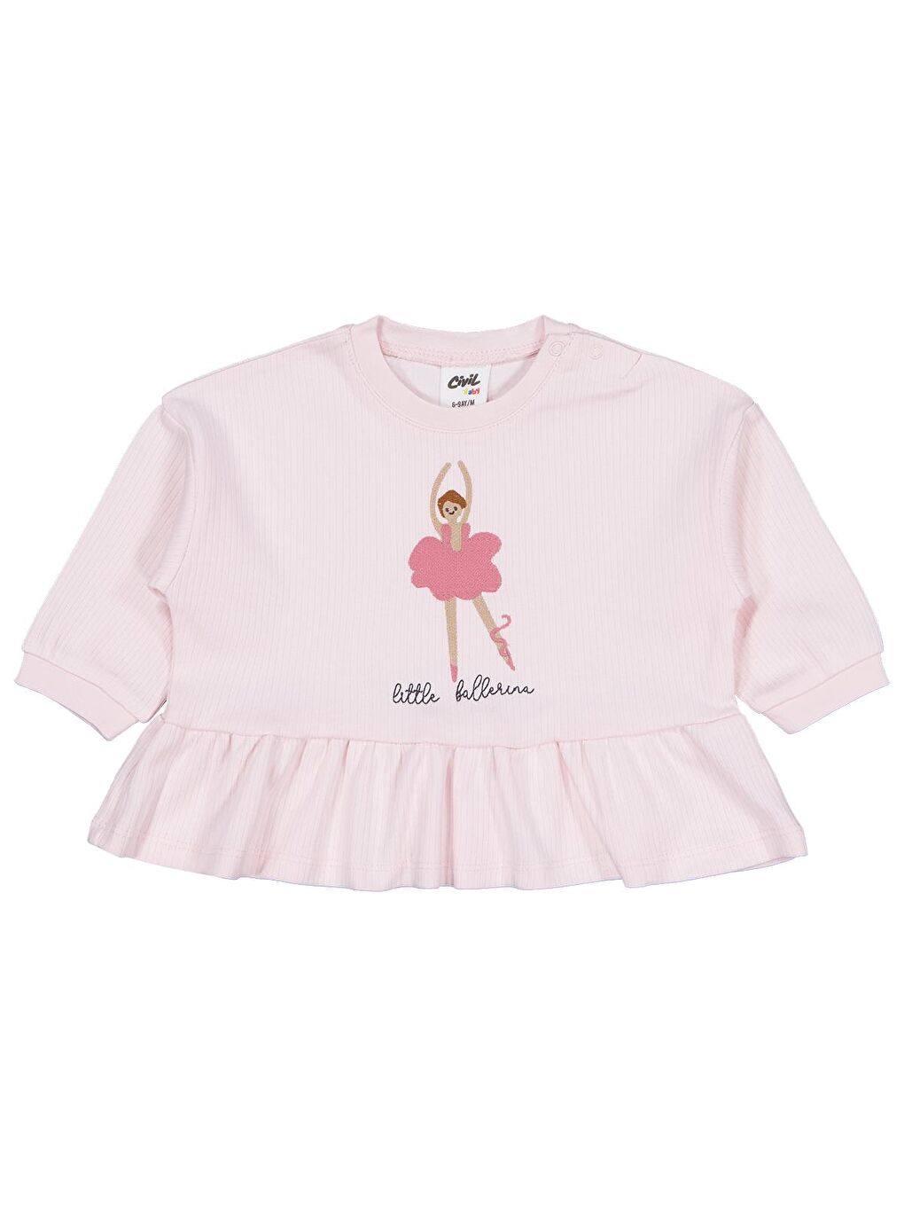 Baby Balerin Nakışlı 6-18 Ay Takım - Pembe 12-18 Ay-1