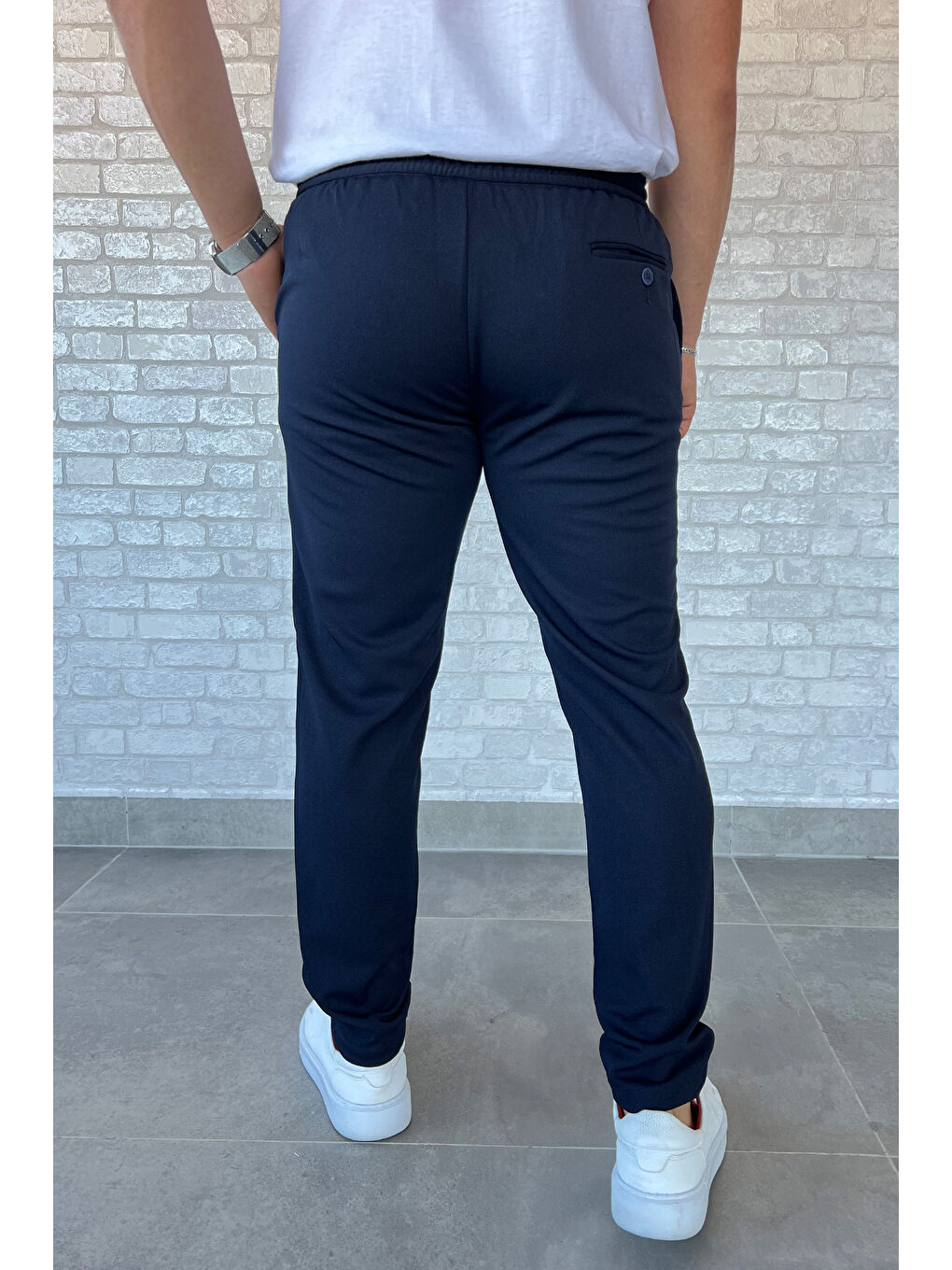 Mishar İtalia Lacivert Bel Bağcıklı Erkek Jogger Pantolon - 2