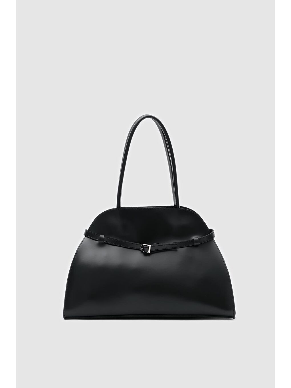 Monets Kemer Detaylı Omuz Çantası Siyah