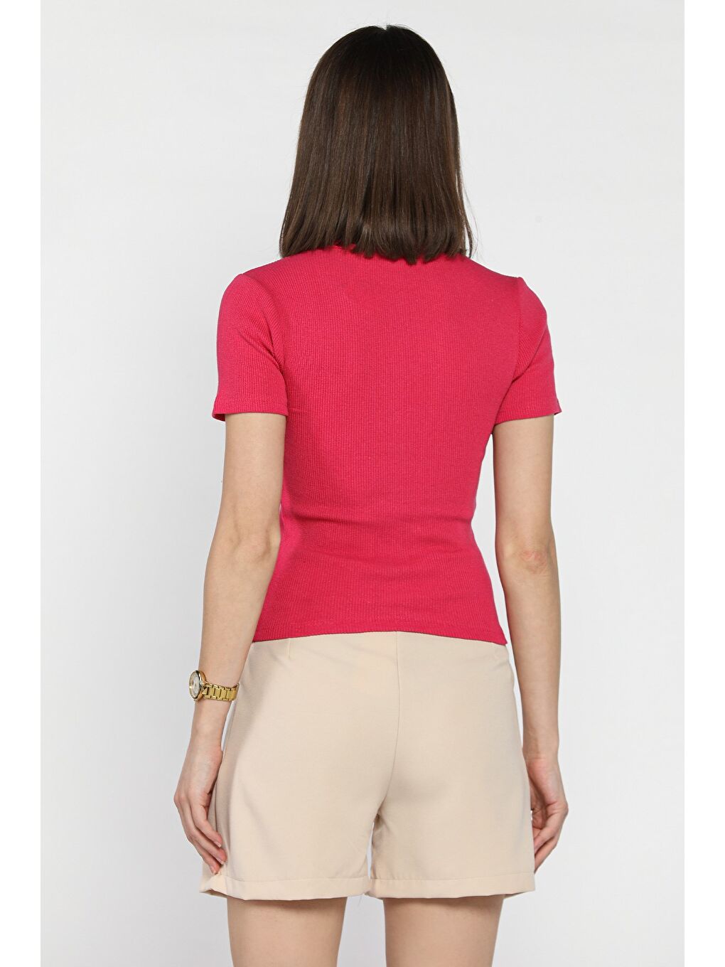 Fuşya Kalp Nakışlı Kaşkorse Bluz (s-m-l Uyumludur)-2