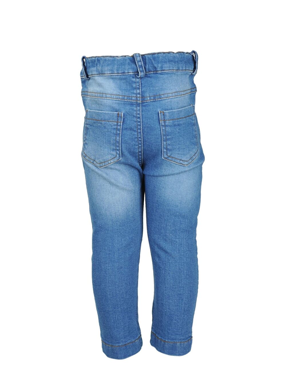 Erkek Bebek Mavi Palmiye Nakışlı Jean Pantolon (9Ay-4Yaş)-1