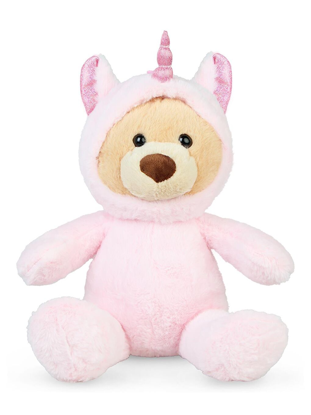 PL62496 30 Cm Boynuzlu Ayı - Pembe Standart