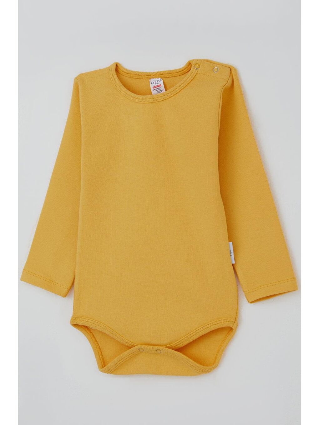 Erkek Bebek Çıtçıtlı Zıbın Body Basic Hardal Sarı (9 Ay-3 Yaş)-2