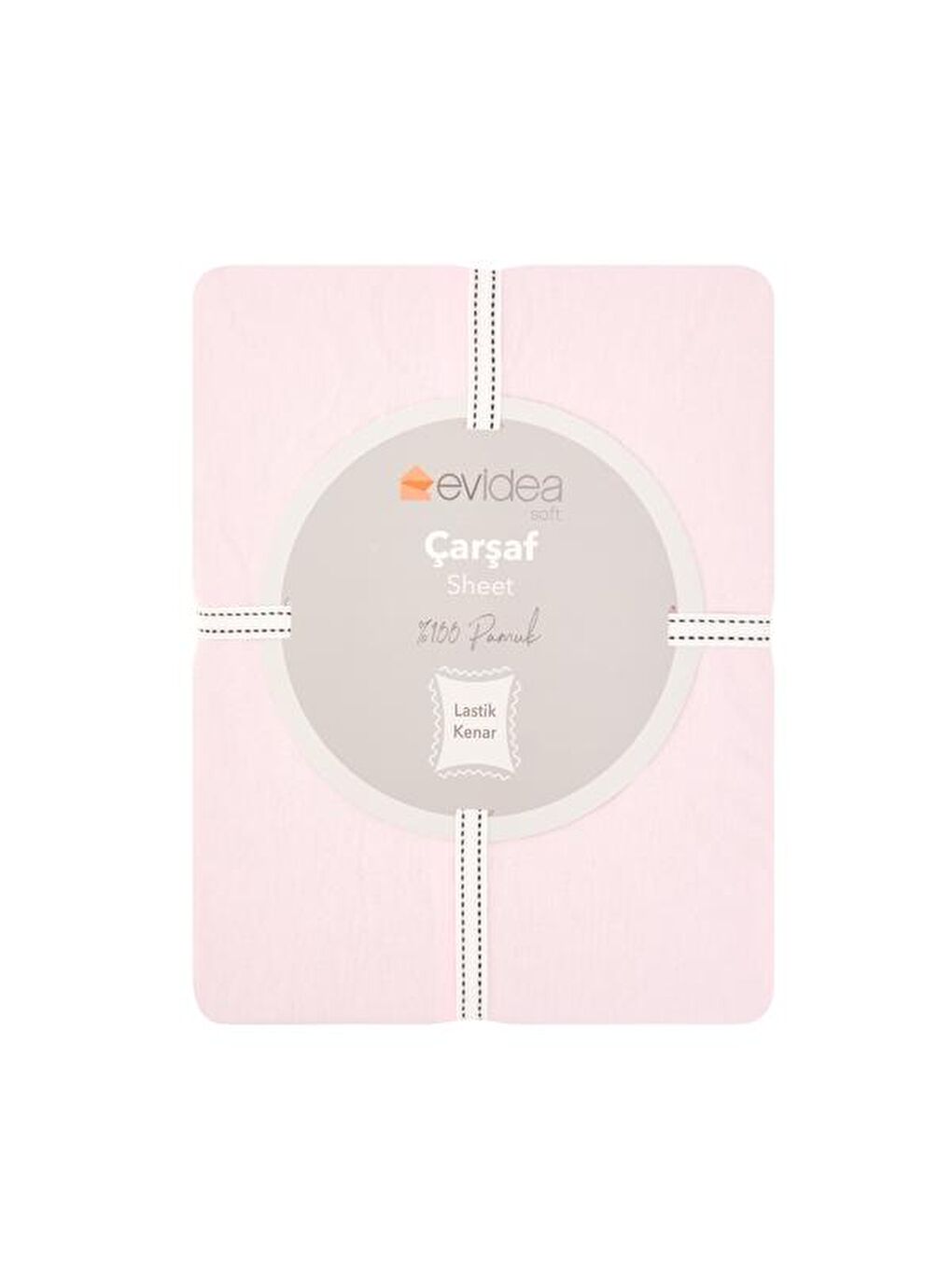 Soft Tek Kişilik Lastikli Çarşaf - Toz Pembe - 100x200 cm-1