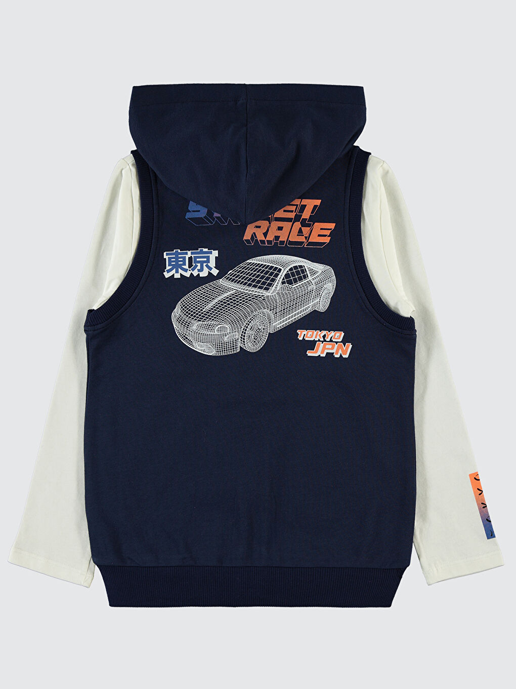 Boys Erkek Çocuk Yelekli Sweatshirt 6-9 Yaş Lacivert-2