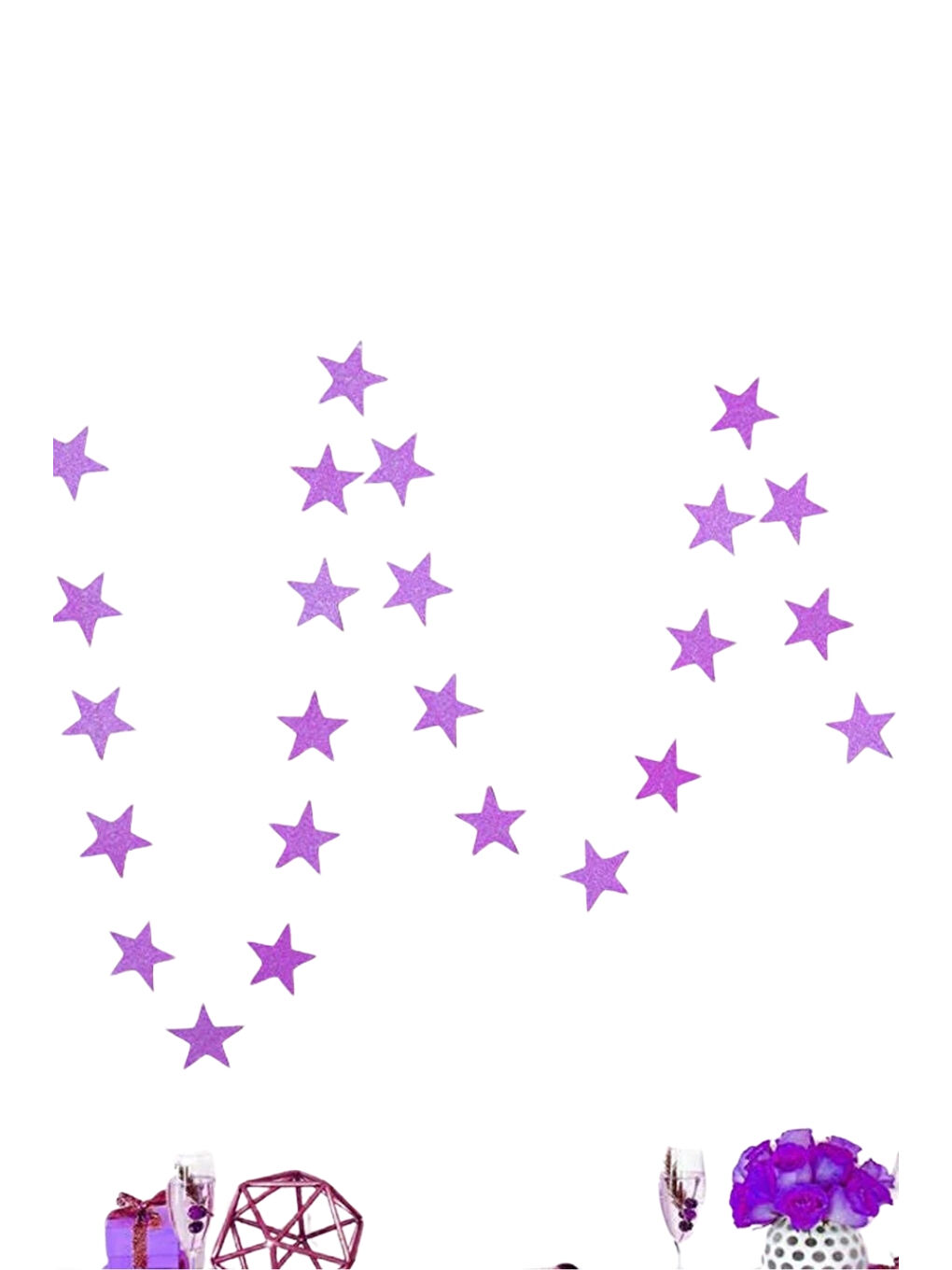 Mor Sıralı Yıldız Parti Süsü