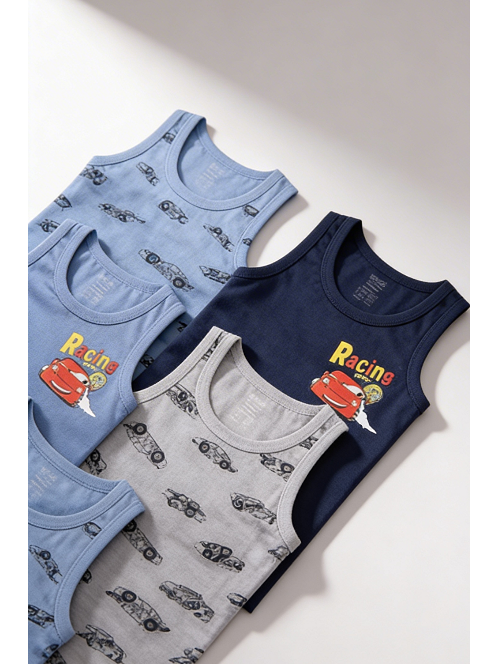 Karışık Erkek Çocuk 5'Li Arabalı Atlet-3