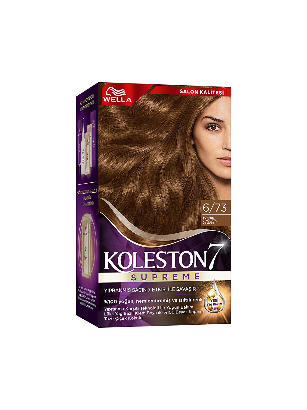 Wella Renksiz Koleston Supreme Saç Boyası 6/73 Toffee Çikolata Kahvesi - 2