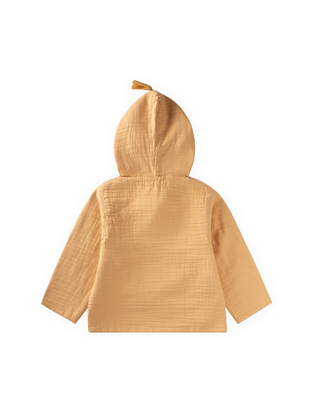 Sarı Çift Kat Organik Müslin Çocuk Bornoz 1-9 Yaş Sundres-1