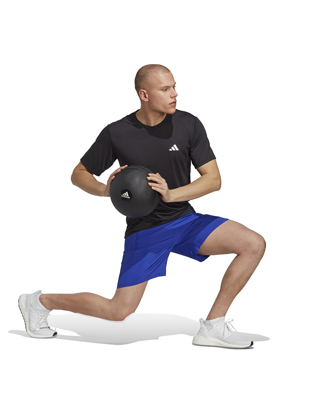 Training Essentials Comf Erkek Siyah Yuvarlak Yaka Tişört-4