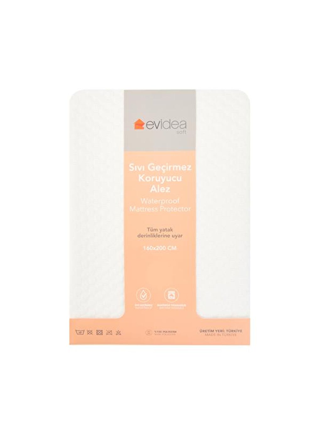 Soft Minik Kapitoneli Çift Kişilik Sıvı Geçirmez Lastikli Alez - Beyaz - 160x200 cm-2