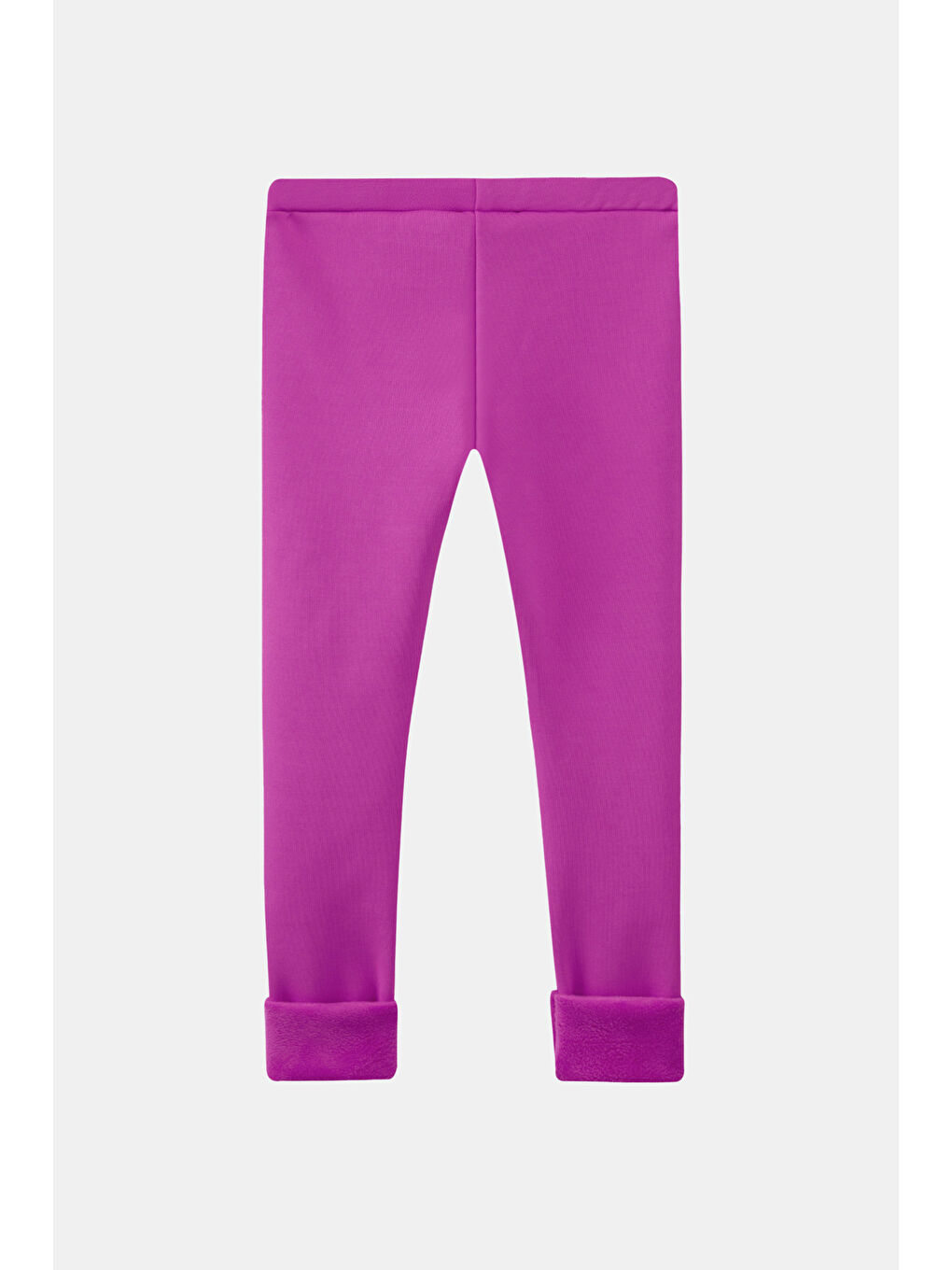 Açık Mor Kız Çocuk İçi Pelüş Kulaklı Tavşan Nakışlı Extra Kalın Kışlık Tayt-1