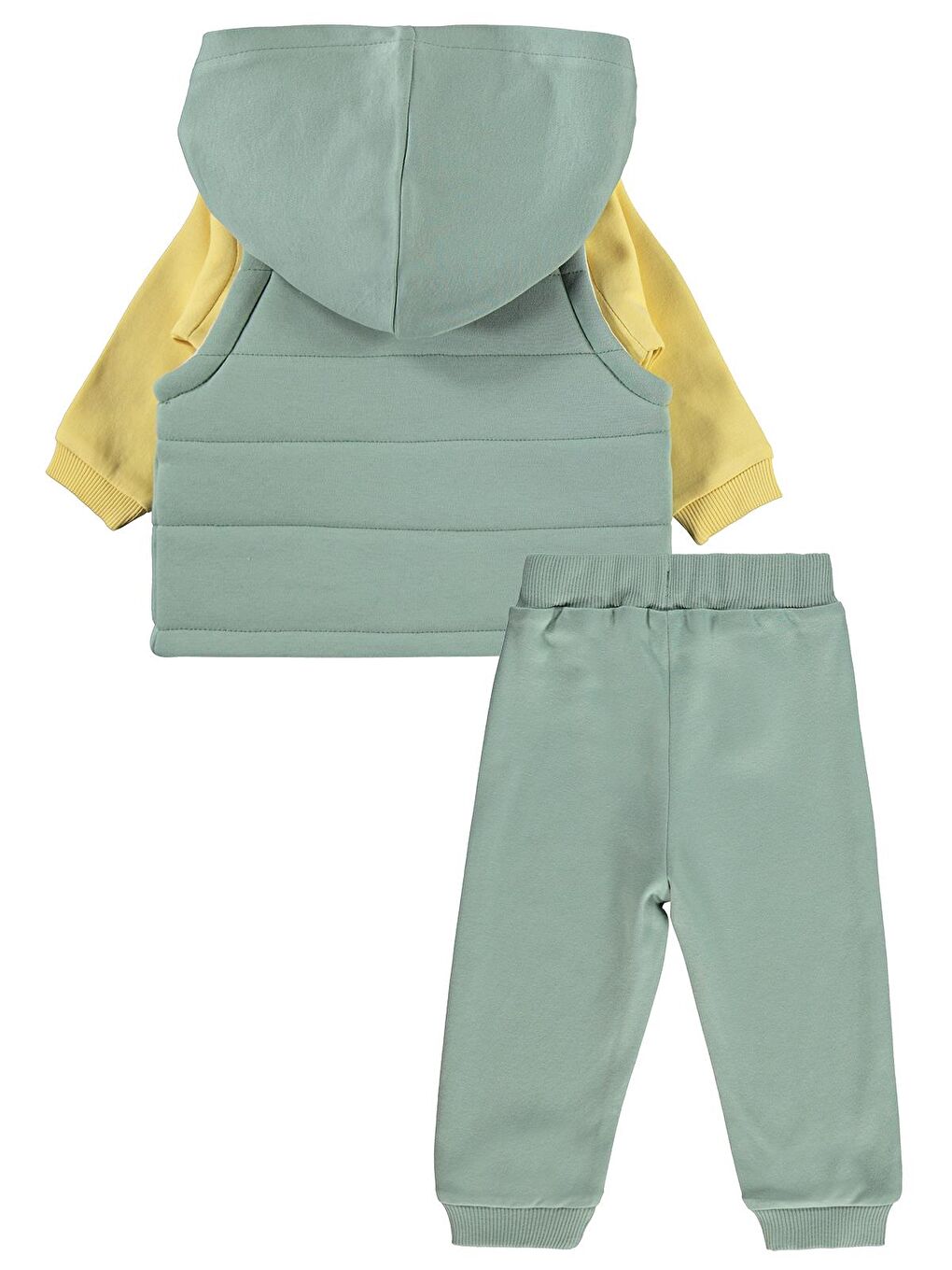 Baby Ayıcık Baskılı 3'lü 6-18 Ay Takım - Yeşil 9-12 Ay-2