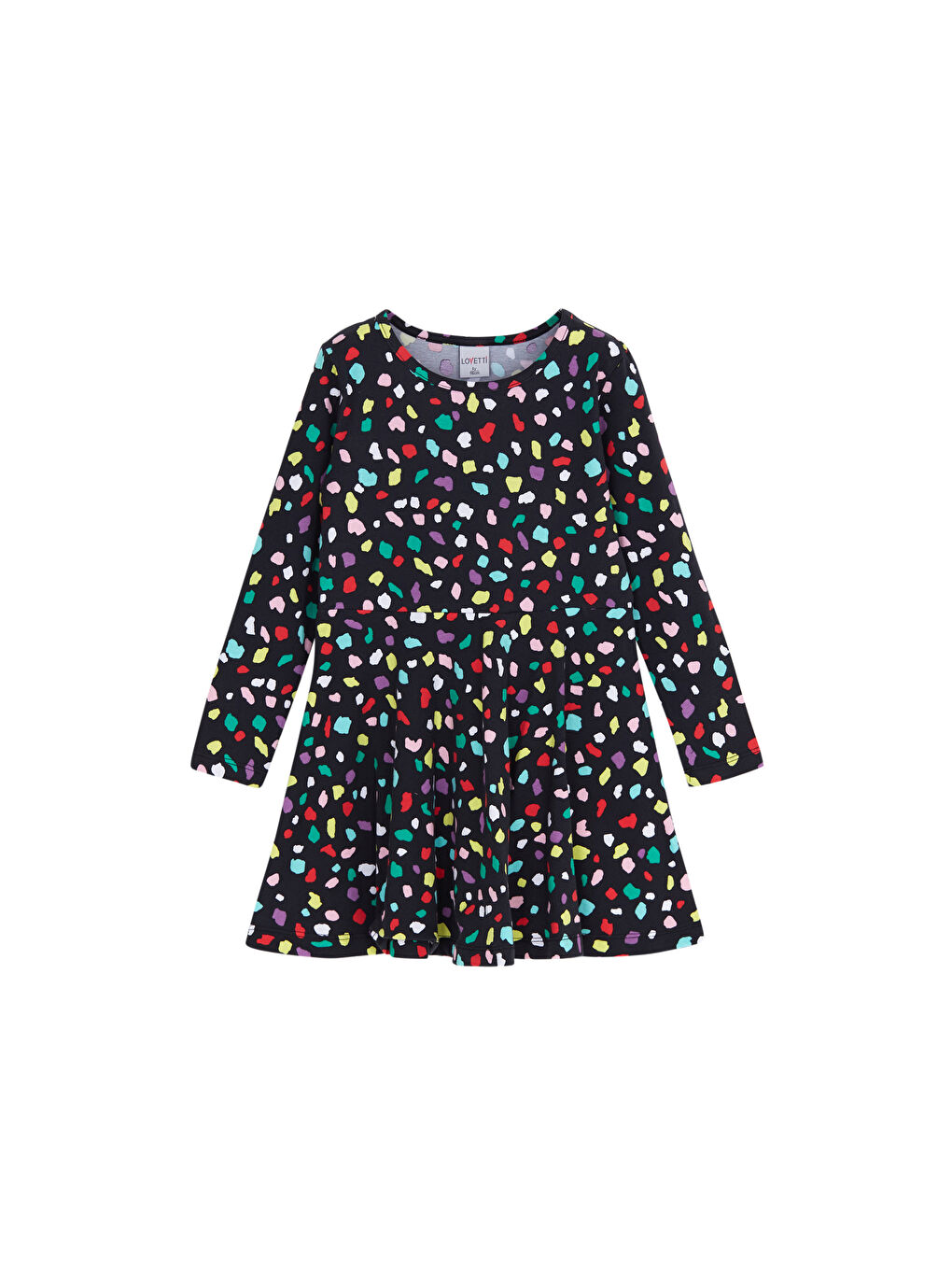 Karışık Kız Çocuk Cutouts Shape Desen Uzun Kol Elbise