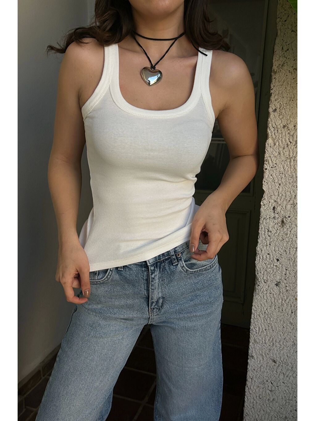 Kadın Beyaz Basic Atlet 1017-0162