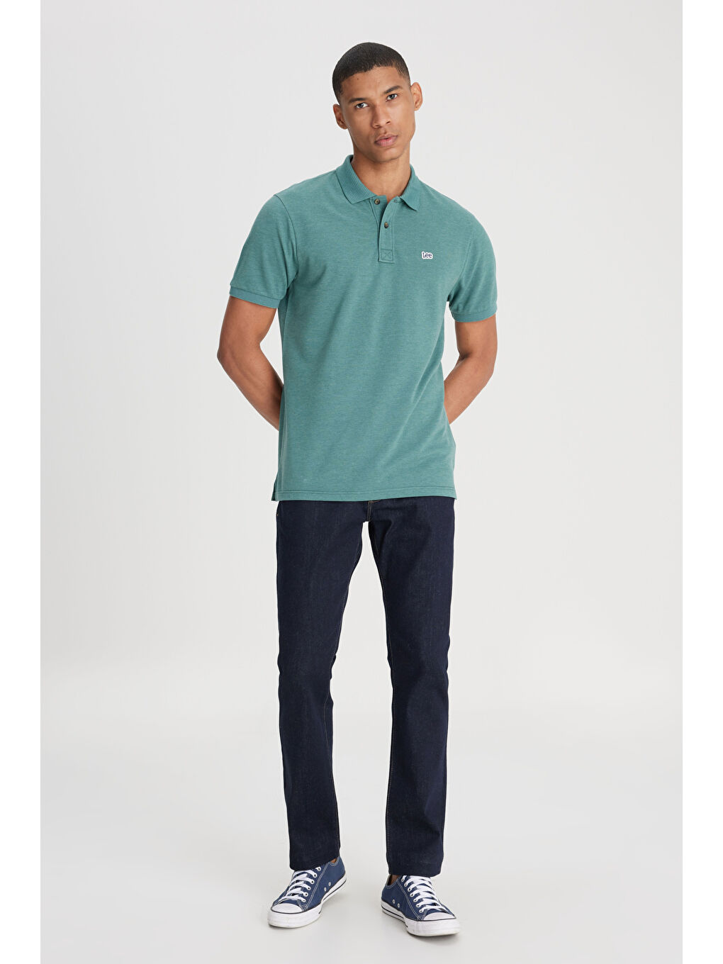 Regular Fit Normal Kesim Polo Yaka Yeşil Tişört-2