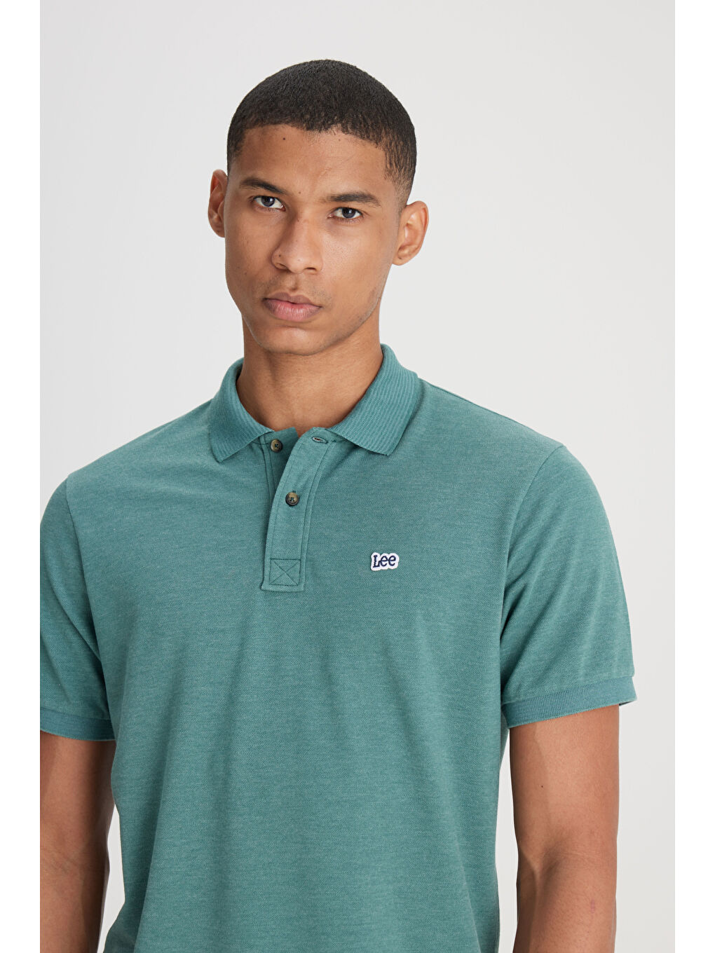 Regular Fit Normal Kesim Polo Yaka Yeşil Tişört-3