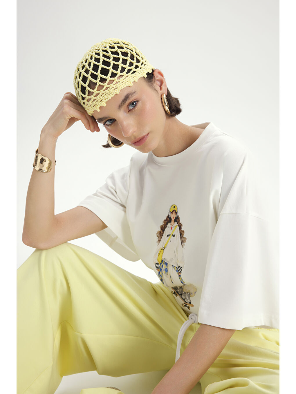 Arles Sarı T-Shirt Eşofman Takım