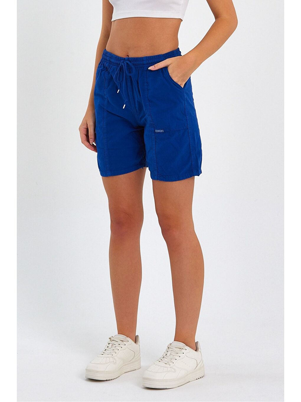 İndigo Kadın Indigo Rahat Kesim Keten Şort-2