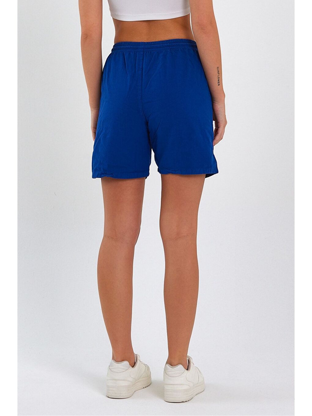 İndigo Kadın Indigo Rahat Kesim Keten Şort-5