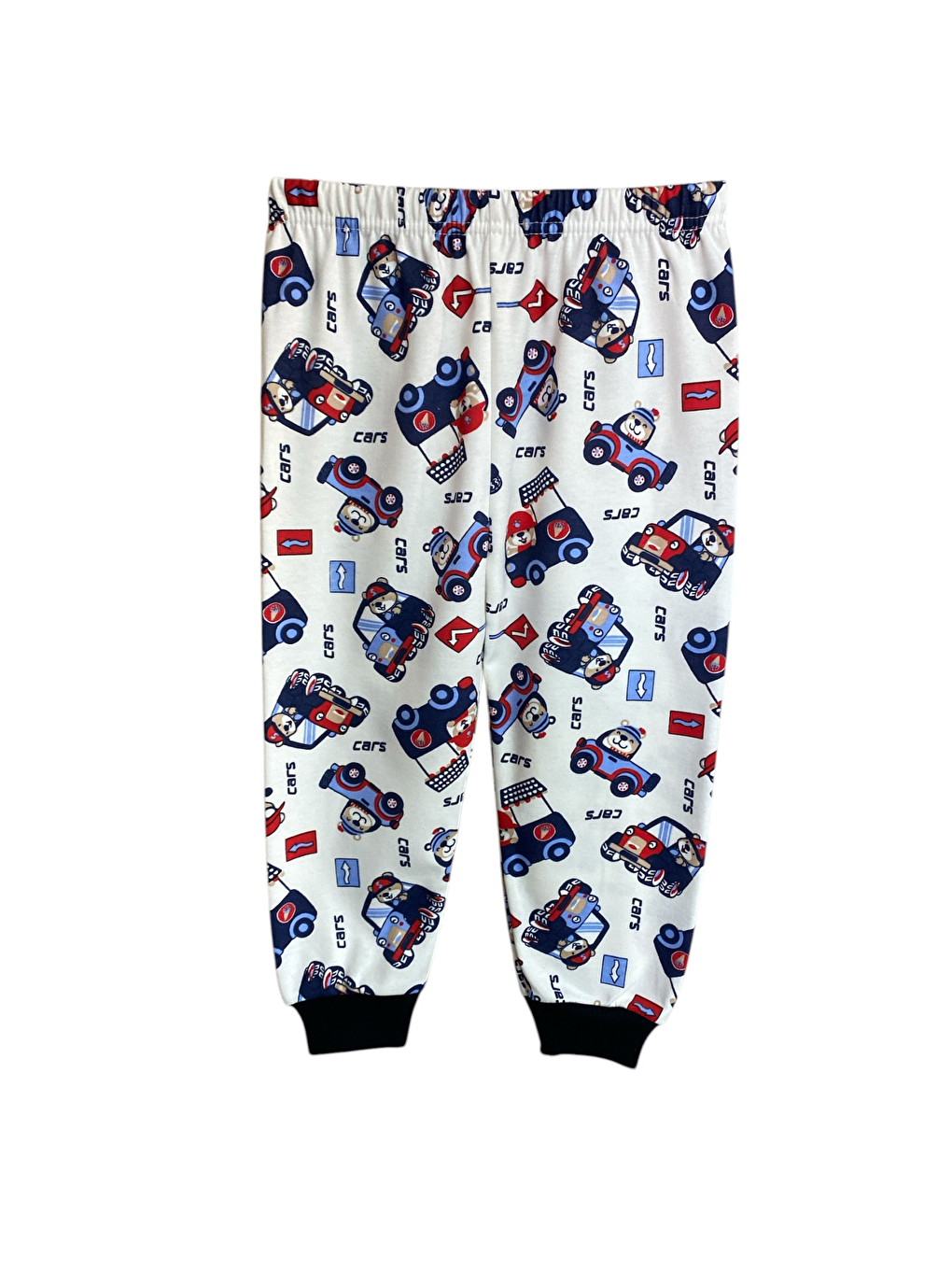 Lacivert Erkek Çocuk %100 Doğal Pamuk Yüksek Kalite Uzun Kollu Manşetli Pijama Takımı-3