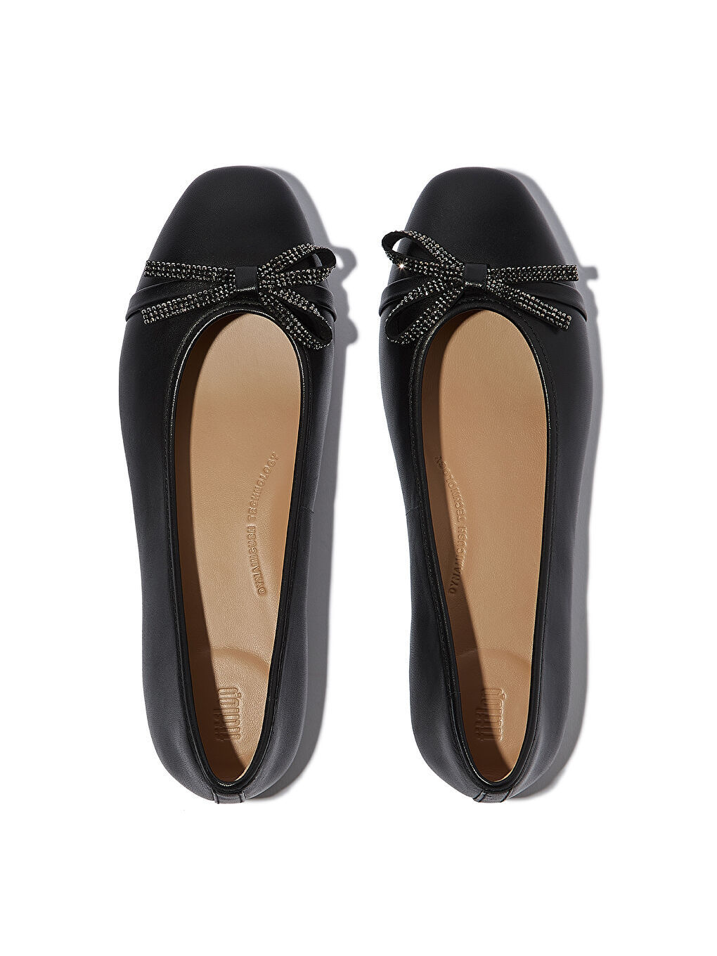 Siyah Kadın Babet E3E-001 DELICATO GLITZ-BOW LEATHER BALLET Black-3