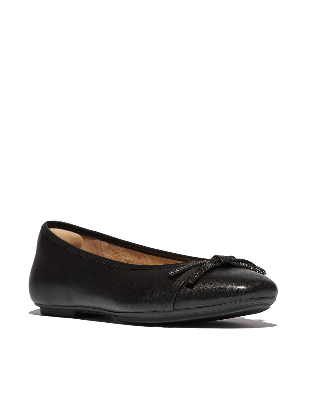 Siyah Kadın Babet E3E-001 DELICATO GLITZ-BOW LEATHER BALLET Black-4