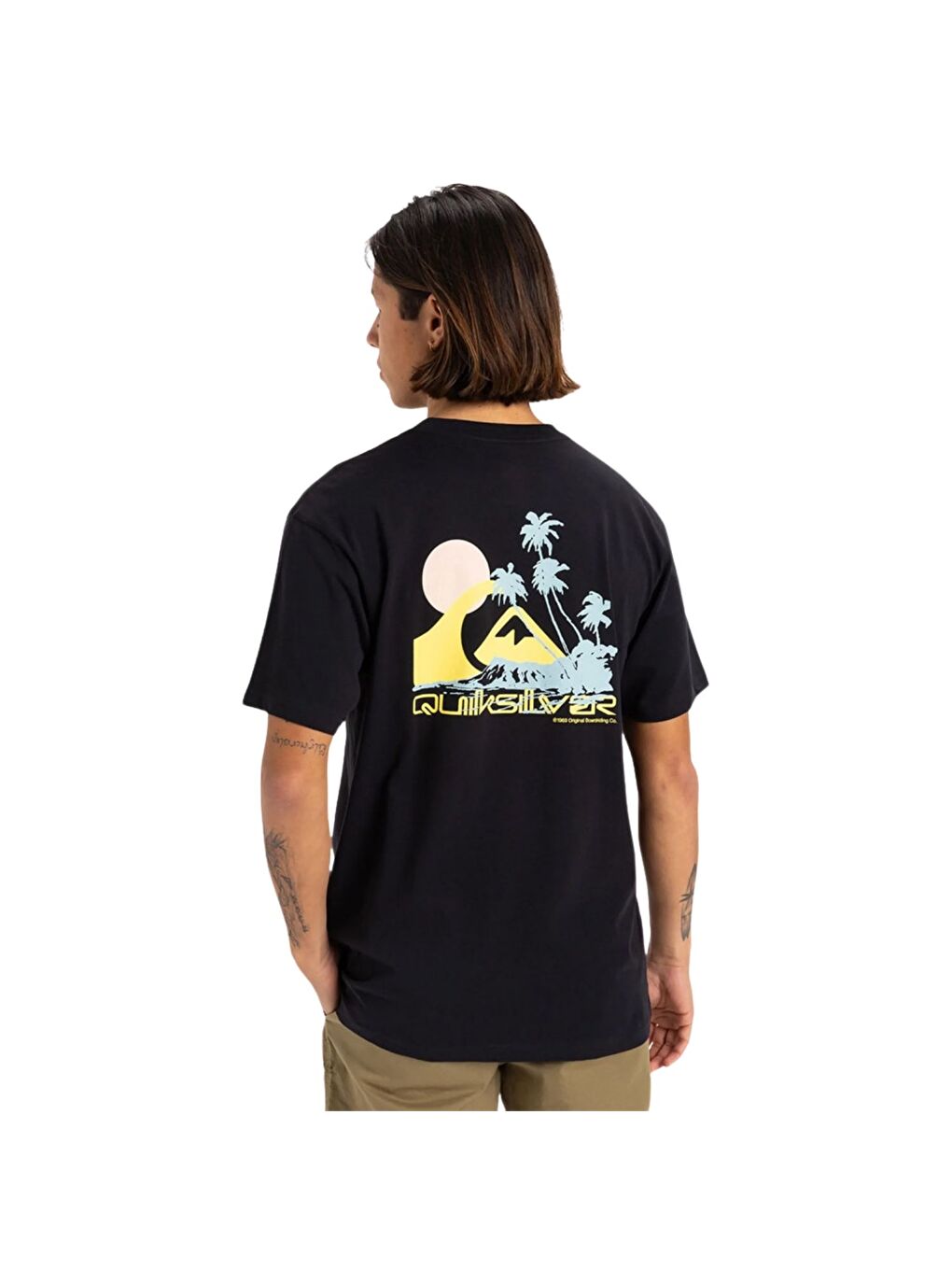 Palm Lines Erkek Siyah Tişört-2