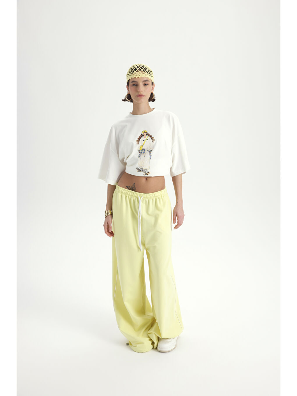 Arles Sarı T-Shirt Eşofman Takım-1