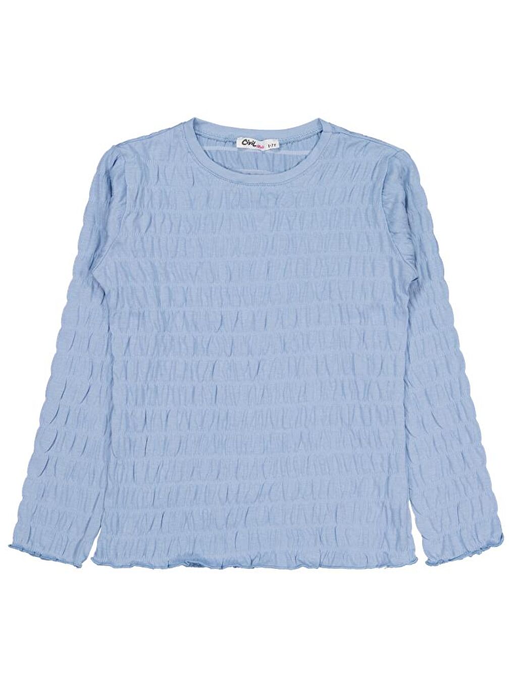 Girls Raporlu 6-9 Yaş Sweatshirt - Mavi 8-9 Yaş