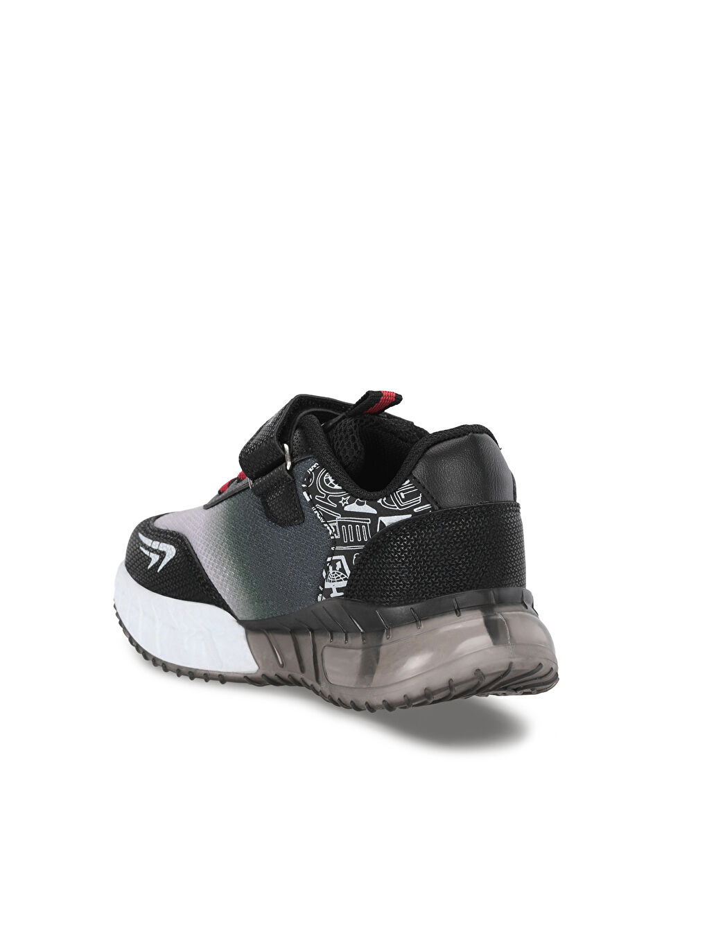 ENZO P Unisex Çocuk Siyah / Kırmızı Günlük Spor Ayakkabısı-2