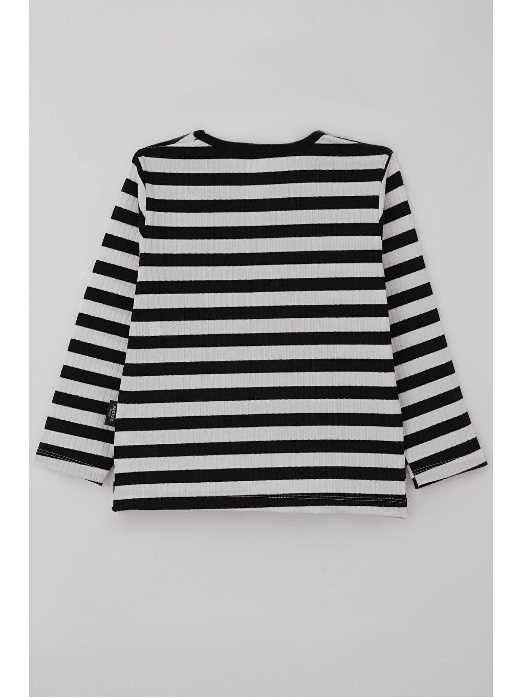Erkek Bebek Uzun Kollu Tişört Patlı Çizgili Siyah (9 Ay-3 Yaş)-1