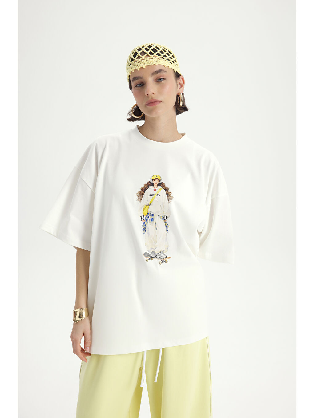 Arles Sarı T-Shirt Eşofman Takım-2