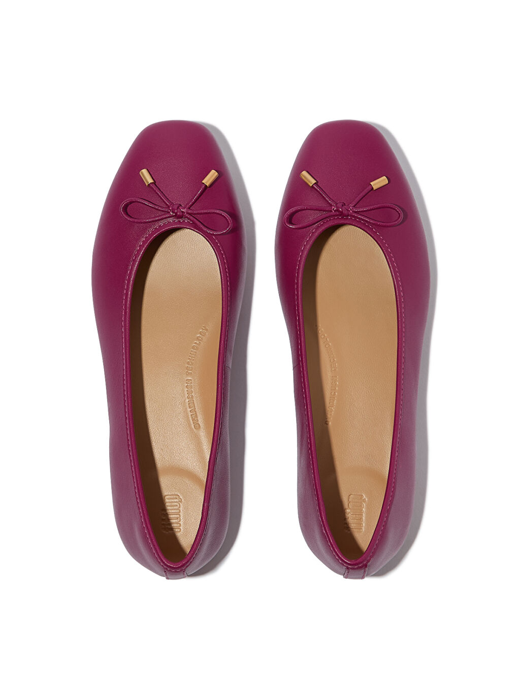 Bordo Kadın Babet HX8-288/A69/B41 DELICATO BOW SOFT LEATHER BALLET FLATS-3