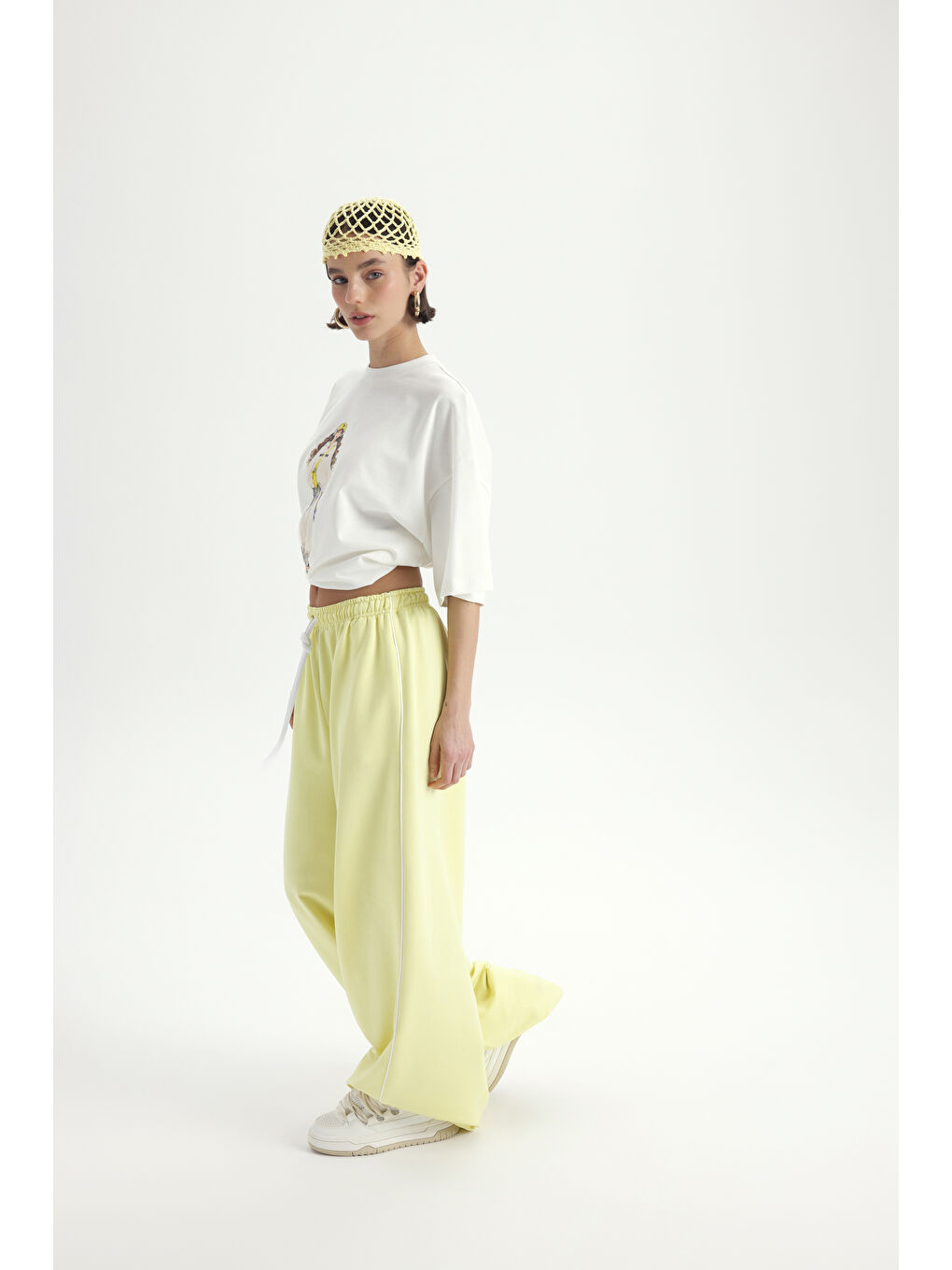 Arles Sarı T-Shirt Eşofman Takım-3