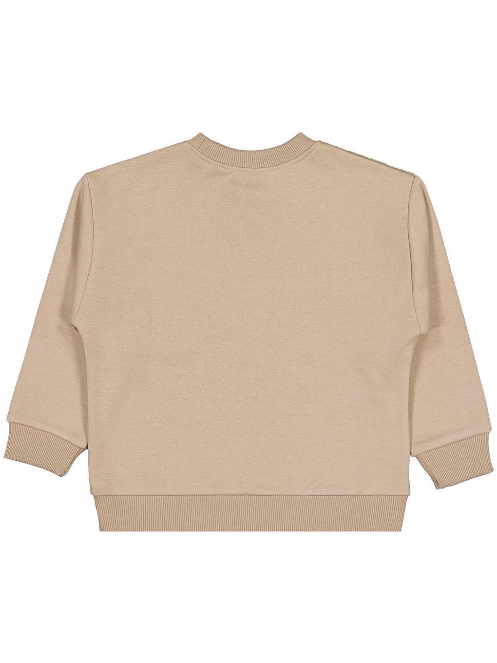 Boys Pelüş Garnili 2-5 Yaş Sweatshirt - Kahverengi 4-5 Yaş-1