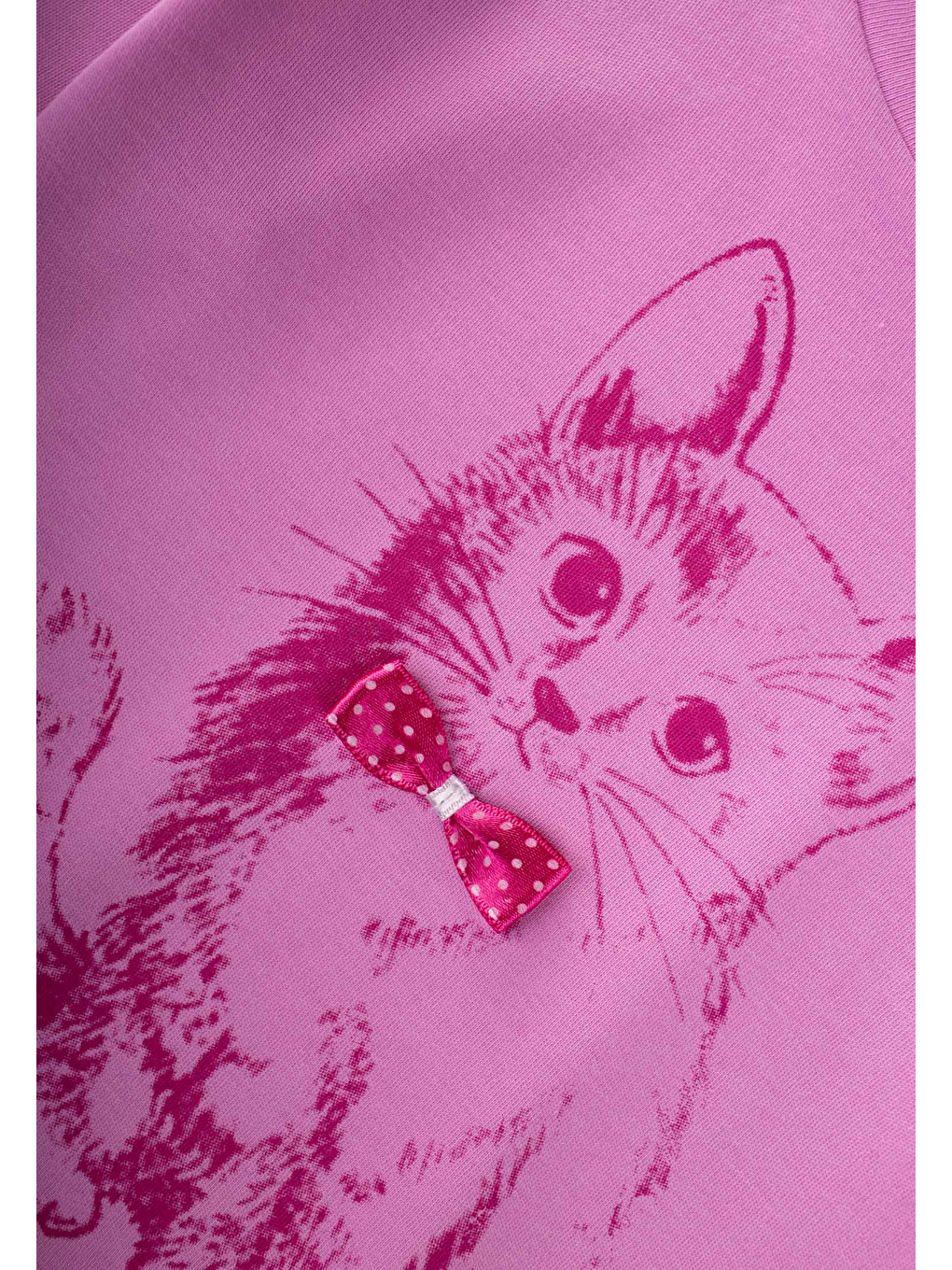 Kedi Baskılı Pijama Takım 2-8 Yaş Pembe-2