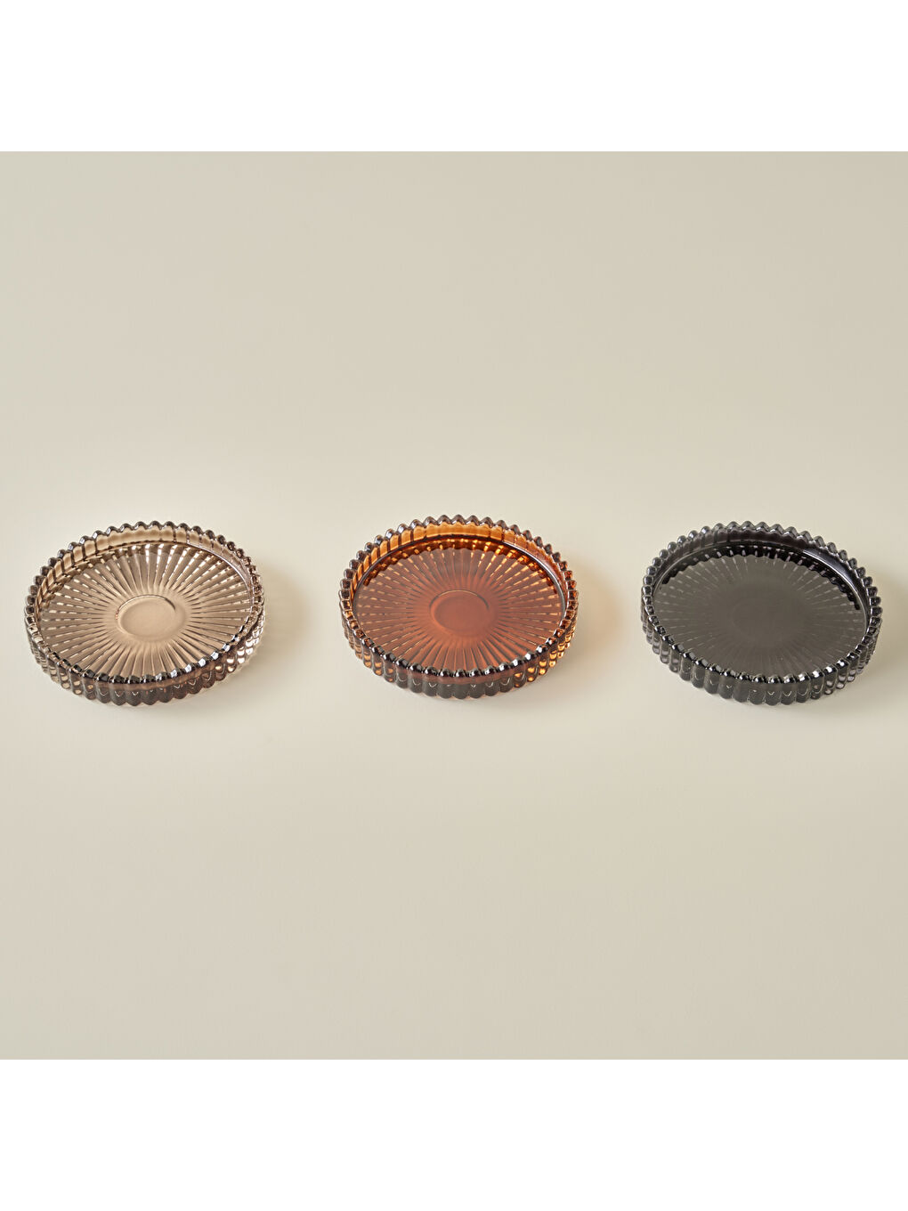 Kahverengi Jordi Dekoratif Tabak Amber (10x10x1,5 cm)-3