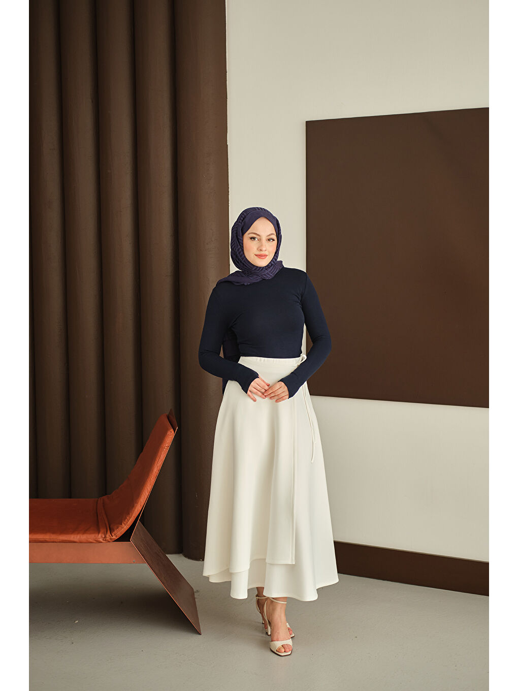 Kadın Parmak Geçirmeli Body Lacivert-2