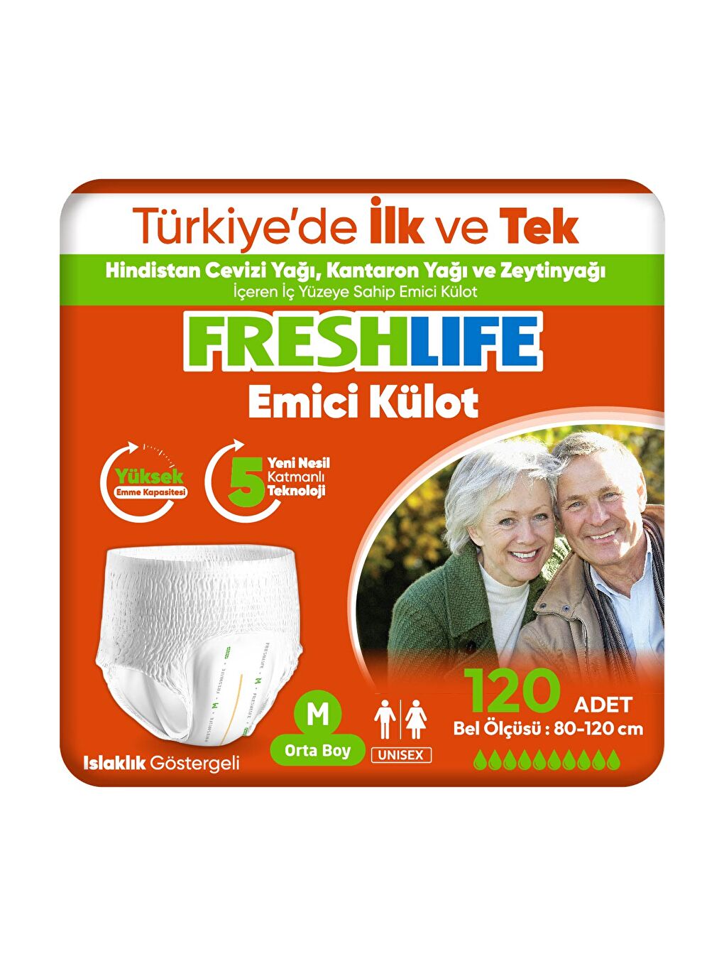 FRESHLIFE Medium Emici Külot 30’lu 4 Paket (120 Adet)