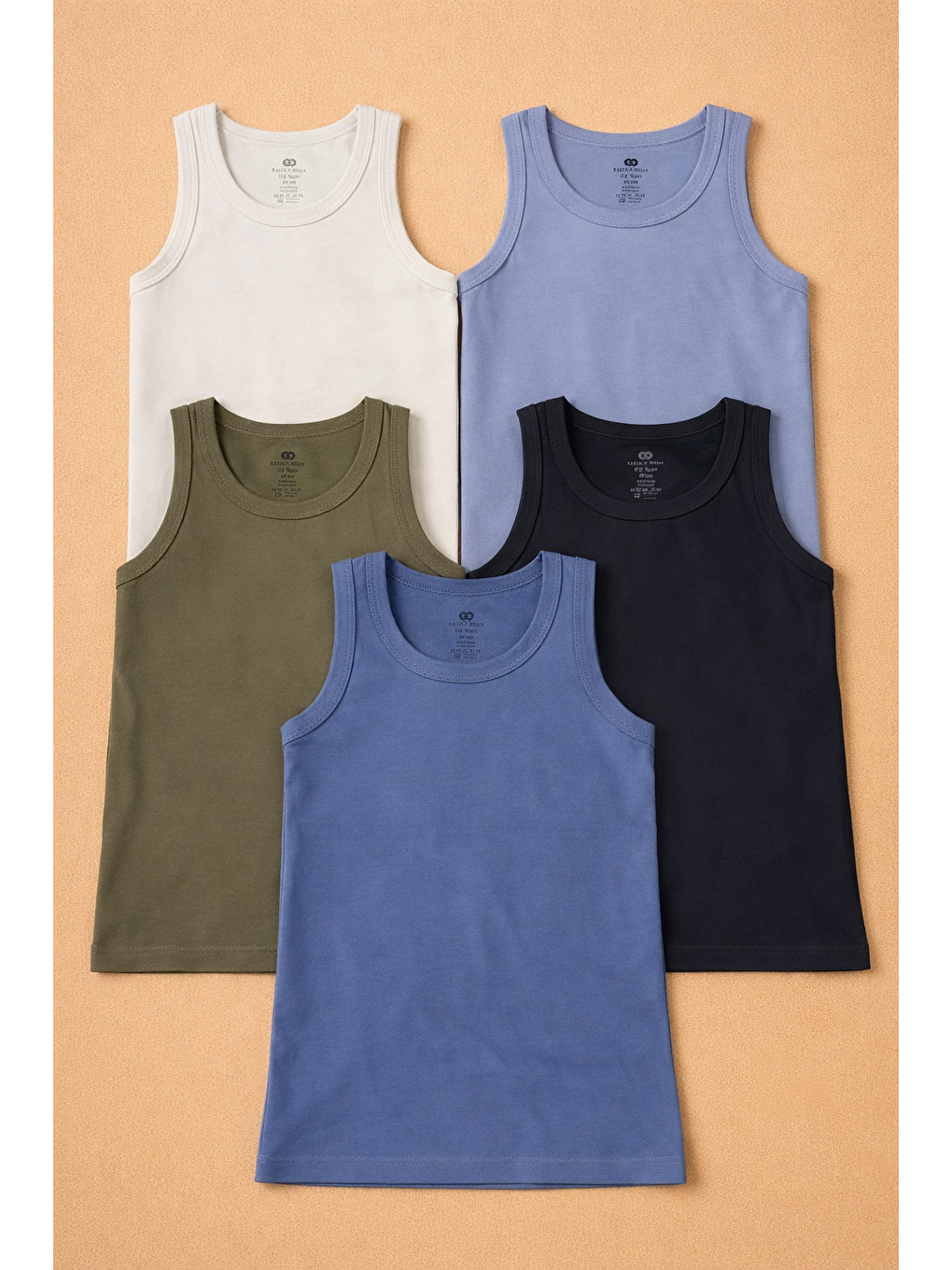 Karışık Erkek Çocuk 5'Li Desenli Atlet-2