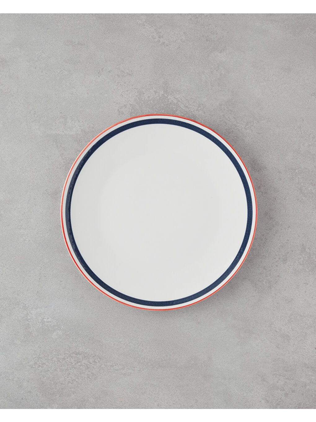 Fanciful Bone Porselen Servis Tabağı 25 cm Lacivert-Kırmızı