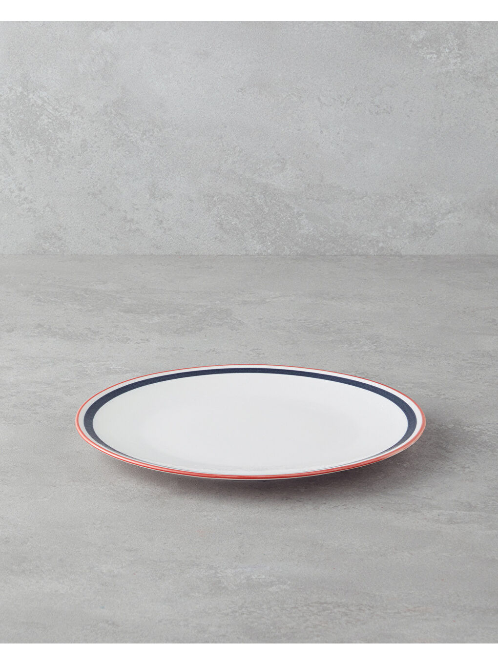 Fanciful Bone Porselen Servis Tabağı 25 cm Lacivert-Kırmızı-1