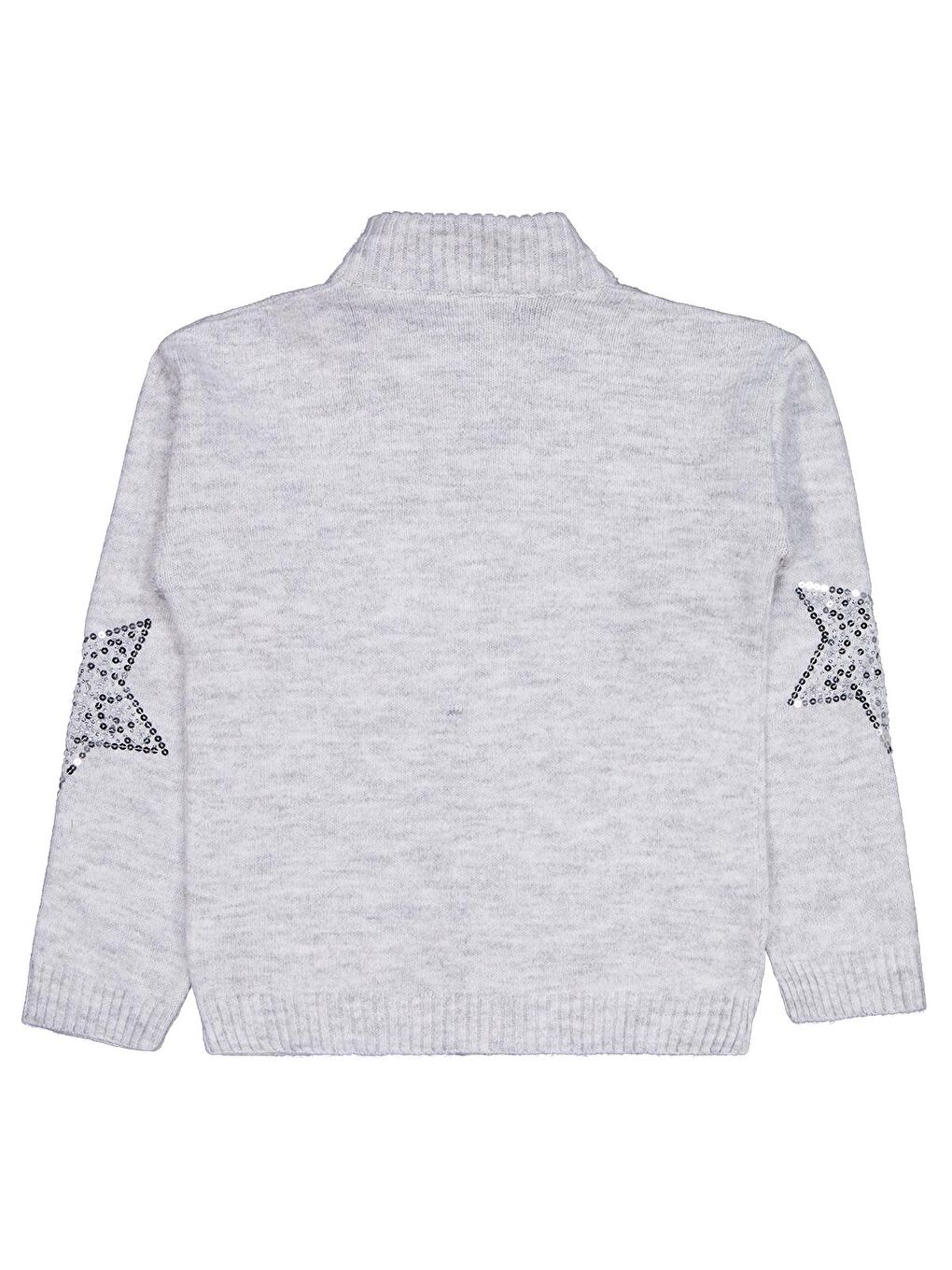 Girls Yıldızlı Taş Baskılı 10-13 Yaş Hırka - Gri 10-11 Yaş-2