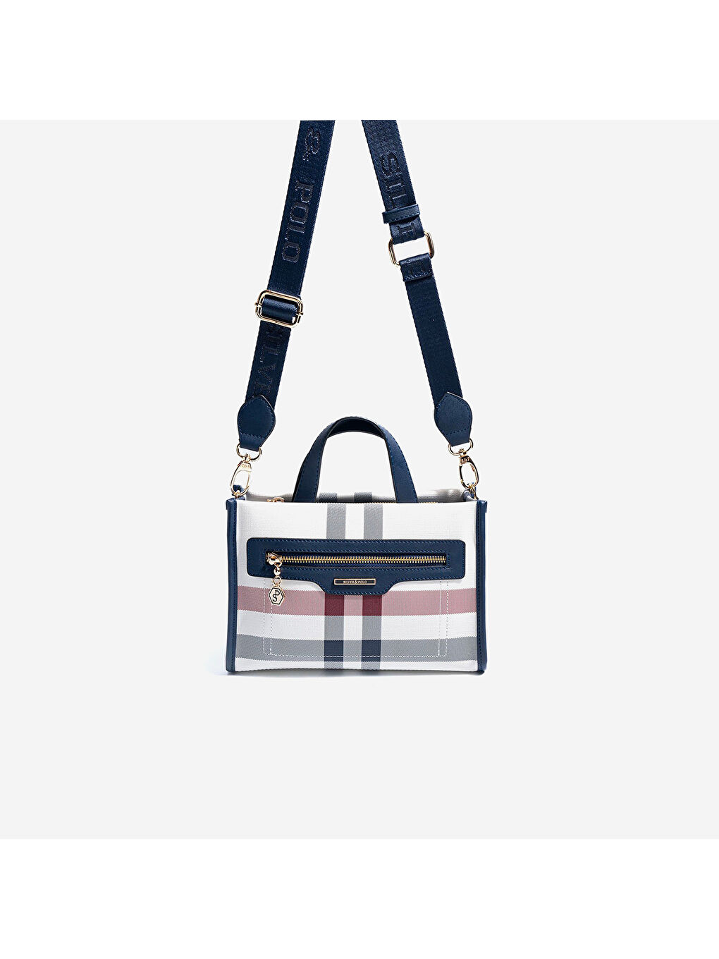 Karışık Kadın SP1271-MK3 SILVER POLO El ve Kol Çantası Beyaz-Lacivert-2