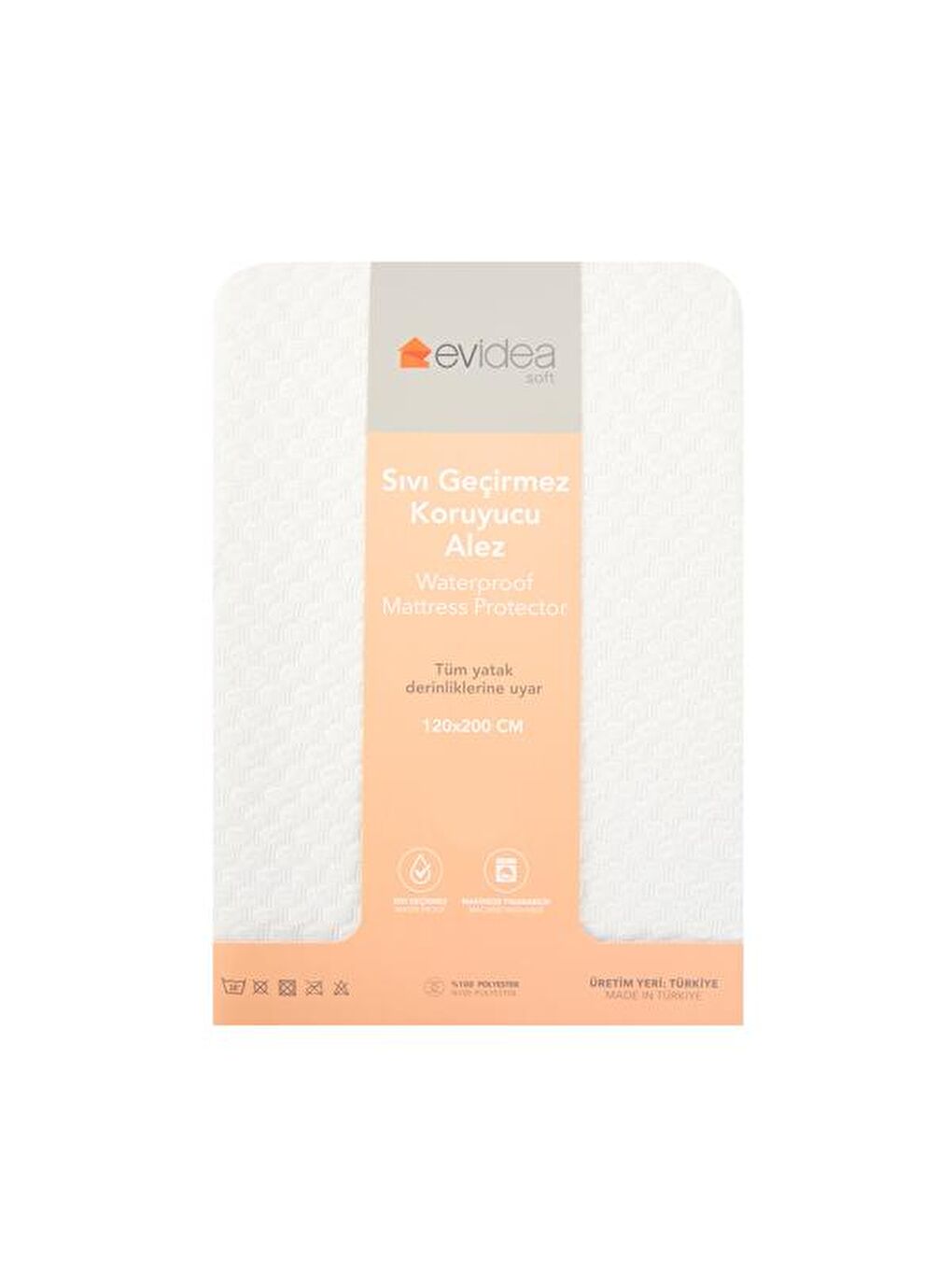 Soft Minik Kapitoneli Tek Kişilik Sıvı Geçirmez Lastikli Alez - Beyaz - 120x200 cm-1