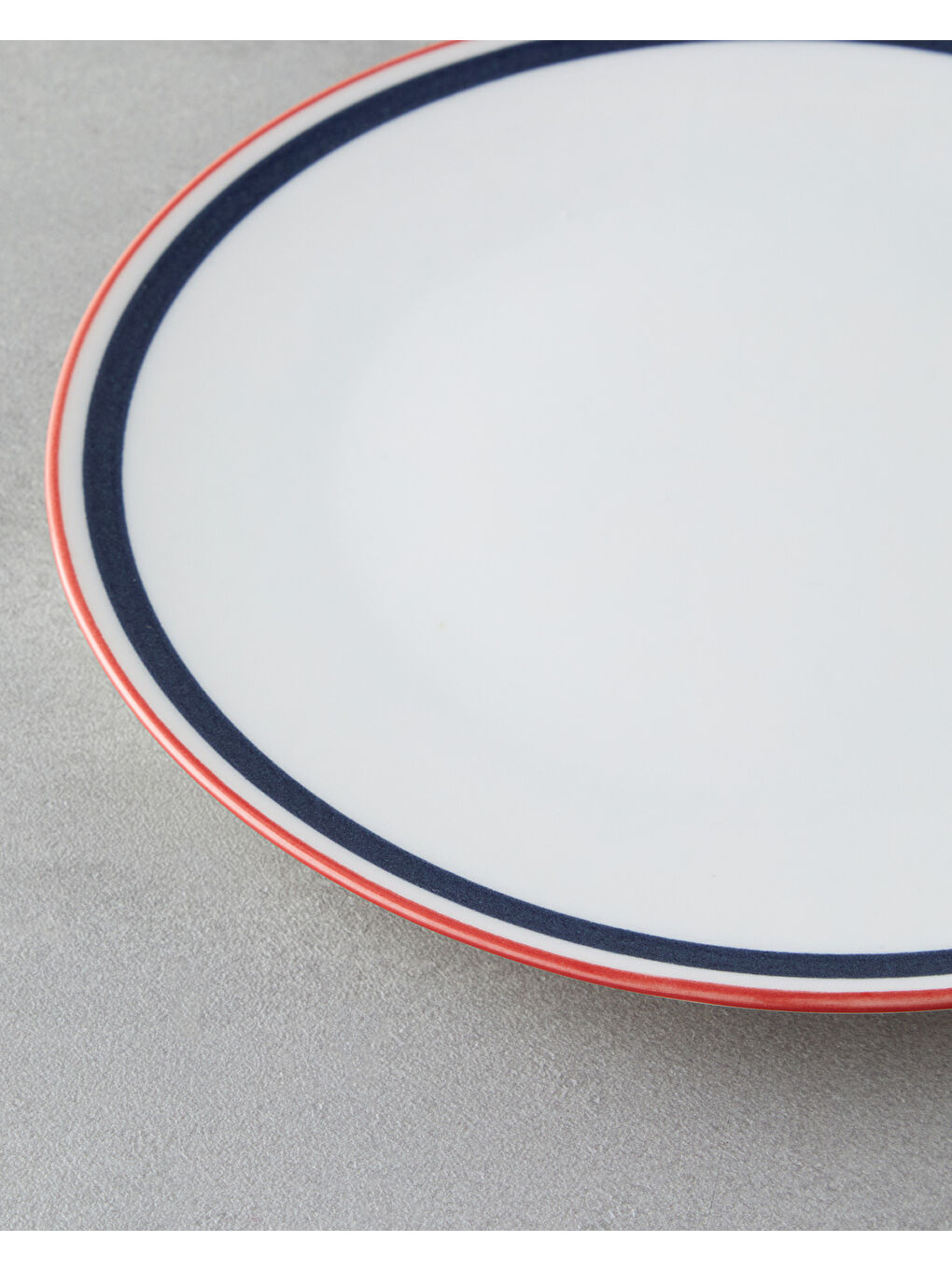 Fanciful Bone Porselen Servis Tabağı 25 cm Lacivert-Kırmızı-2