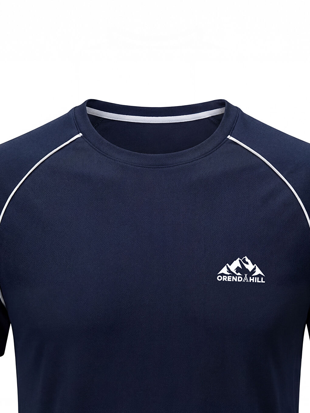 Lacivert ORENDAHILL Erkek Spor Tişört Hızlı Kuruyan Esnek Regular Fit Reglan Biyeli Activewear-3