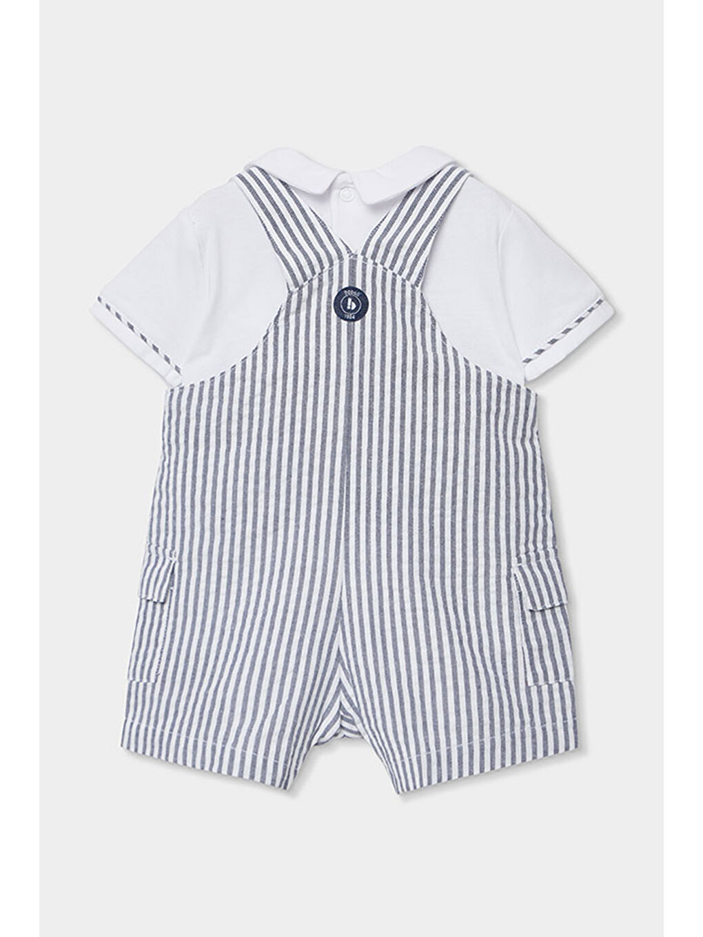 Çizgili Salopet Set 6-24 Ay Lacivert-1