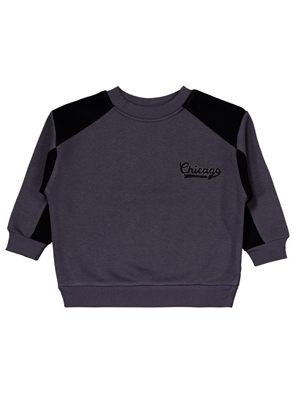 Antrasit Boys Chıcago Nakışlı 2-5 Yaş Eşofman Takımı - Gri 3-4 Yaş-1